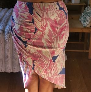 Lilly Pulitzer Palmer Skirt Pink and Blue Small